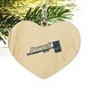 Brandeis University Secondary Logo Heart Love Wood Christmas Tree Holiday Ornament - 2 of 3