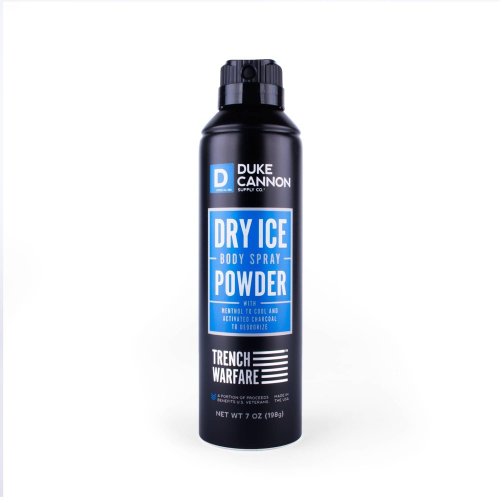 Duke Cannon Supply Co SPRAYDRYICE2 Trench Warfare Dry Ice Powder Body Spray