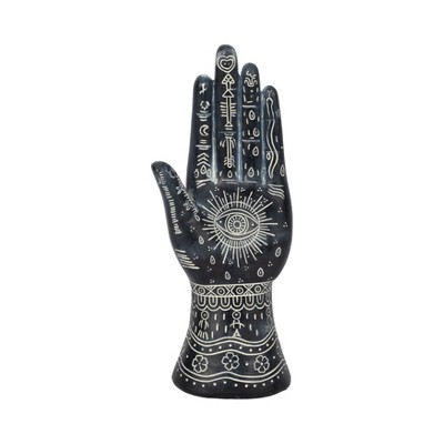 Sagebrook Home Resin Tattoo Hand Decorative Object, Intricate Design, Unique Home Accent Piece, Handcrafted Artwork