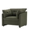 Oversized Armchair with Chenille Upholstery, Stylish Lounge Chair Suitable for Living Room, Bedroom - 4 of 4