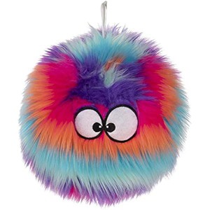 goDog Furballz Squeaky Plush Ball Dog Toy, Chew Guard Technology - Cool Rainbow, Large - 1 of 1