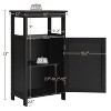 Yaheetech 4-Tier Bathroom Floor Cabinet for Bathroom Kitchen Hallway White - 3 of 4