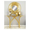 Metal and Mirror Art Deco Console Table Gold - Olivia & May - image 2 of 4
