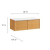 Modway Kinetic Wall-Mount Cabinet – Floating Office Storage Unit with Sliding Doors and Open Shelves for Workspace Organization - 3 of 4