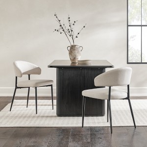 Set of 2 Modern Curved Back Upholstered Dining Chair - Saracina Home - 1 of 4