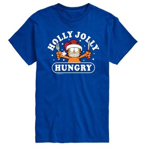 Men's - Garfield - Christmas Holly Jolly Hungry Short Sleeve Graphic T-Shirt - 1 of 4