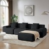 KWPZQEB 113" Modern Modular Sectional Sofa, L-Shaped Boneless Couch with Deep Seat, Corduroy Oversized 3-Seater Couch with Ottoman, No Assembly - 4 of 4