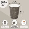 Juvale 600-Pack 3 Oz Small Paper Cups, Disposable Bath Cups for Bathroom & Mouthwash, Marble Print, White / Black - 4 of 4