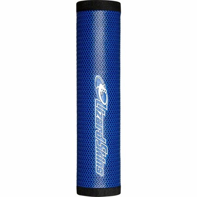 blue handlebar grips