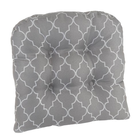 Gripper 2pk Non-slip Trellis Tufted Universal Chair Cushions Gray : Target