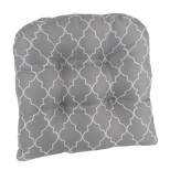Gripper 2pk Non-Slip Trellis Tufted Universal Chair Cushions Gray