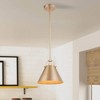 LNC Darren 1-Lights 8" Modern Cone Mini Pendant  Lights, Matte Brushed Gold - 3 of 4