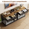 Whizmax 82” Large Dog Crate with 4 Drawers and Shelves, Double Dog Crate Furniture TV Stand, Wooden Heavy Duty Dog Crate for Medium Large Dogs - 4 of 4