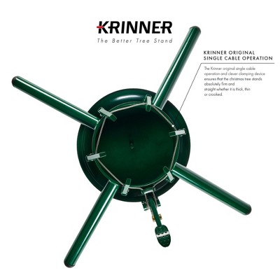 Krinner Green Steel Christmas Tree Stand with Foot Pedal and Water Reservoir