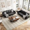 Coucheta 83" 3-Seater Sofa Collection - Faux Leather with Spring Cushion, Deep Seats & 2 Removable Back Cushions, Multiple Colors Available - 4 of 4