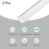 Unique Bargains Lamp Lantern Water Cooling System Acrylic Round Pipes Clear 2 Pcs 14" - 3 of 4