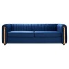 NicBex Couches for Living Room 84.25inch Cloud Couch Contemporary Velvet Upholstered 2 Seater Sofa Couch with Polished Gold Stainless Steel Legs - 3 of 4