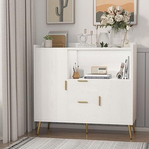 Luxury 40" Farmhouse Buffet Cabinet with Drawers - Modern Sideboard with Storage Shelves & Doors, Kitchen Coffee Bar Station for Dining Room - 1 of 4