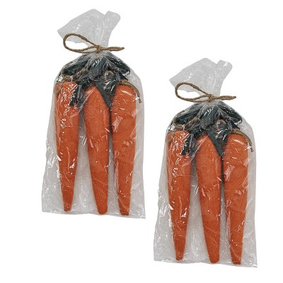 Park Designs 2 Sets of 3 Large Orange Carrot Fills