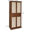 VYNXARIA Stylish 4-Door Storage Cabinet with Adjustable Shelves and Drawer - 4 of 4