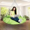 Sorbus 56" Stylish Hanging Swing Nest w/Pillow - Double Hammock Daybed Saucer Style Lounger Swing - Holds 264lbs Sturdy - 3 of 4