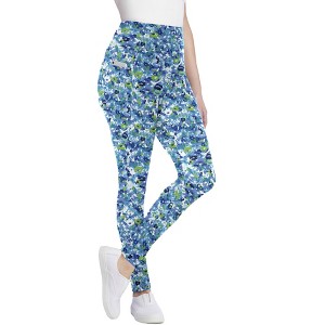 Woman Within Plus Size Tall Printed Pocket Legging - 1 of 4