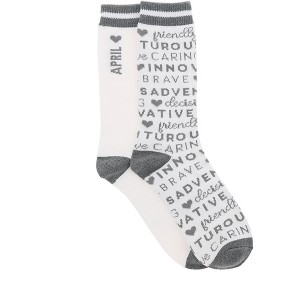 Pavilion Gift Company - April - M/L Unisex Crew Sock - Socks - 1 of 4