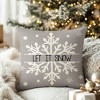 Grey Christmas Throw Pillow Covers 18" x 18", Set of 4 Christmas Home Decor, Merry Xmas - 3 of 4