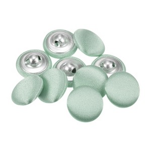 Unique Bargains Blouses Sweater Round Aluminum Cotton Fabric Cloth Covered Buttons 10 Pcs - 1 of 4