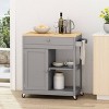 Telfair Kitchen Cart with Wheels - Christopher Knight Home - 2 of 4
