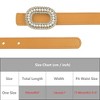 INSPIRE CHIC Women's Faux Leather Thin Belt Ladies Belt with Pearl Rhinestone Buckle for Jeans Pants - 4 of 4