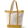 Lands' End Zip Top Long Handle Canvas Tote Bag - 3 of 4