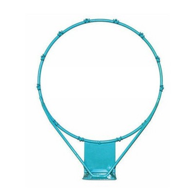 Dunn-Rite 18 In Splash & Shoot Outdoor Stainless Steel Vinyl Coated Swimming Pool Backboard Replacement Basketball Hoop Rim for Adults and Kids, Blue