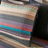 6Pcs Reversible Daybed Cover Set Lodge-Inspired Quilted Stripes, Microfiber Cotton Blend - 4 of 4