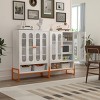 GlasFlength Shoe Racks Double Door Shoe Cabinet Long Shoe Rack FreeStanding Shoe Rack for Living Room, White, 31.49"*13.77"*46.45" - 4 of 4