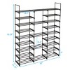 SEVOBAL 9 Tier Shoe Rack Organizer for Mulitiful Pairs Metal Adjustable Height Stackable Shoe Storage for Closet Entryway, Black, 7.48"*13.39"*17.13" - 3 of 4