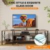 TOBILI TV Stand, 63 Inch TV Stand for 50 75 Inch TV, Entertainment Center with Power Outlets & Open Storage Shelves Brown - 2 of 4