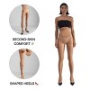 LECHERY Women's Lustrous Silky Shiny 40 Denier Semi-Opaque High-Waisted No Waistband Nylons Pantyhose Stockings (1 Pair) - 3 of 4