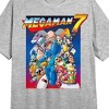 Mega Man 7 Characters & Logo Crew Neck Short Sleeve Gray Heather Women's Night Shirt - 2 of 2