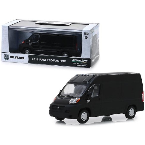 2018 Dodge Ram Promaster 2500 Cargo Van High Roof Brilliant Black 1 43 Diecast Model Car By Greenlight