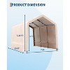 7x15FT Carport with 2 Roll-Up Doors & Vents, 240G Heavy-Duty Waterproof PE Tarp, UV-Resistant Storage Sheds for Motorcycle, Firewood & Tools - 2 of 4