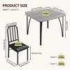 Dining Table , Kitchen Table Chairs, Dining Room Table Set for 2 Furniture with Kitchen Chairs Suitable for Small Space, Gray - 2 of 4