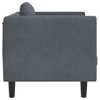 vidaXL Dark Gray Velvet Sofa Chair - Upholstered Armchair with Cushion - Modern Living/Bedroom Lounge Furniture - 28"x30.3"x27.6" - 4 of 4