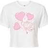 Women's - Spongebob Squarepants - Heart Bubbles Cropped Graphic T-Shirt - 2 of 4