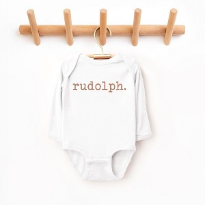 The Juniper Shop Rudolph Puff Print Baby Long Sleeve Bodysuit - 1 of 3