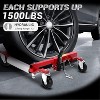 Car Dolly Jack Set of 4, 1500LBS Car Wheel Dolly, Heavy Duty Rollers with Foot Pedal, Hydraulic Jack, for Tire Auto Repair Moving - 4 of 4