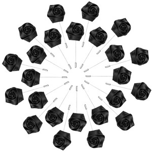 Unique Bargains Ribbon Alloy Multipurpose Use Durable Flower Lapel Pin 3.5 x 1.38 Inch  24 Pcs - 1 of 4