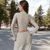 Anna-Kaci Active Women's Long Sleeve Mock Neck Cropped Activewear Top - 3 of 4