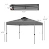 VisioGear 10'*10' Pop Up Canopy Tent, Outdoor Instant Gazebo Sun Shade Shelter for Catering, Wedding, White, 116.1"*116.1"*103.9" - 3 of 4