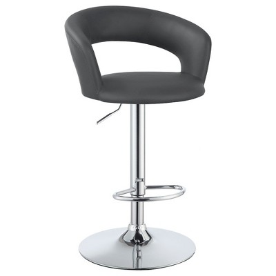 Coaster,Barraza 29" Adjustable Height Bar Stool Grey and Chrome